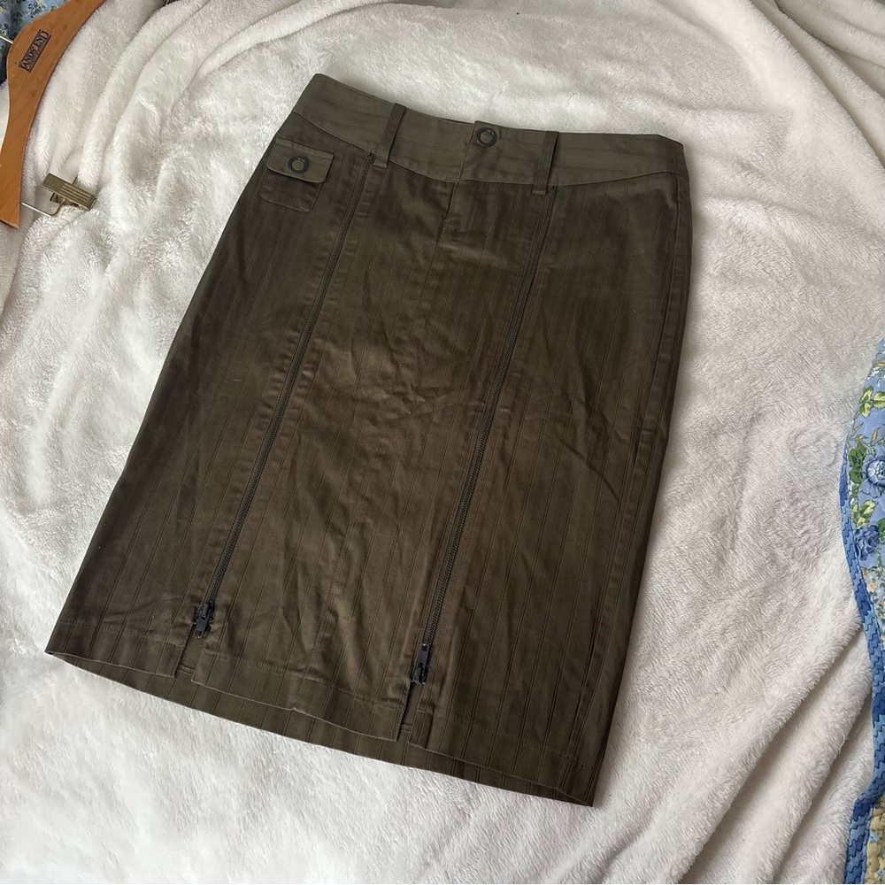 Vintage 90s grunge military zipper skirt